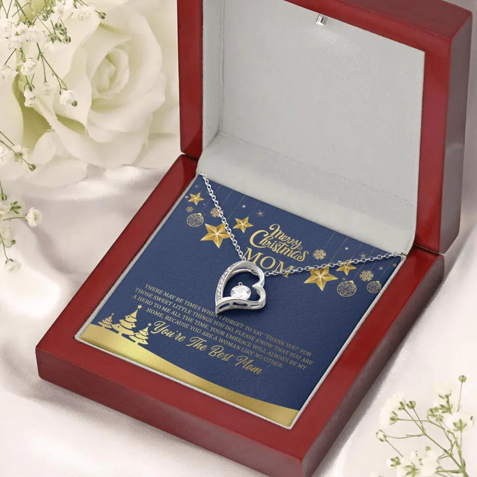 Merry Christmas Mom, You're The Best Mom Necklace - Christmas Gift for Mom - Image 29