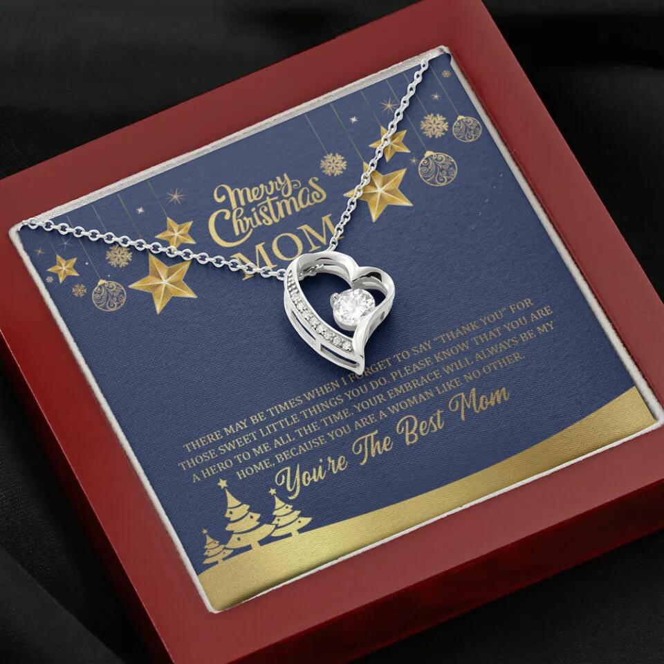 Merry Christmas Mom, You're The Best Mom Necklace - Christmas Gift for Mom - Image 30