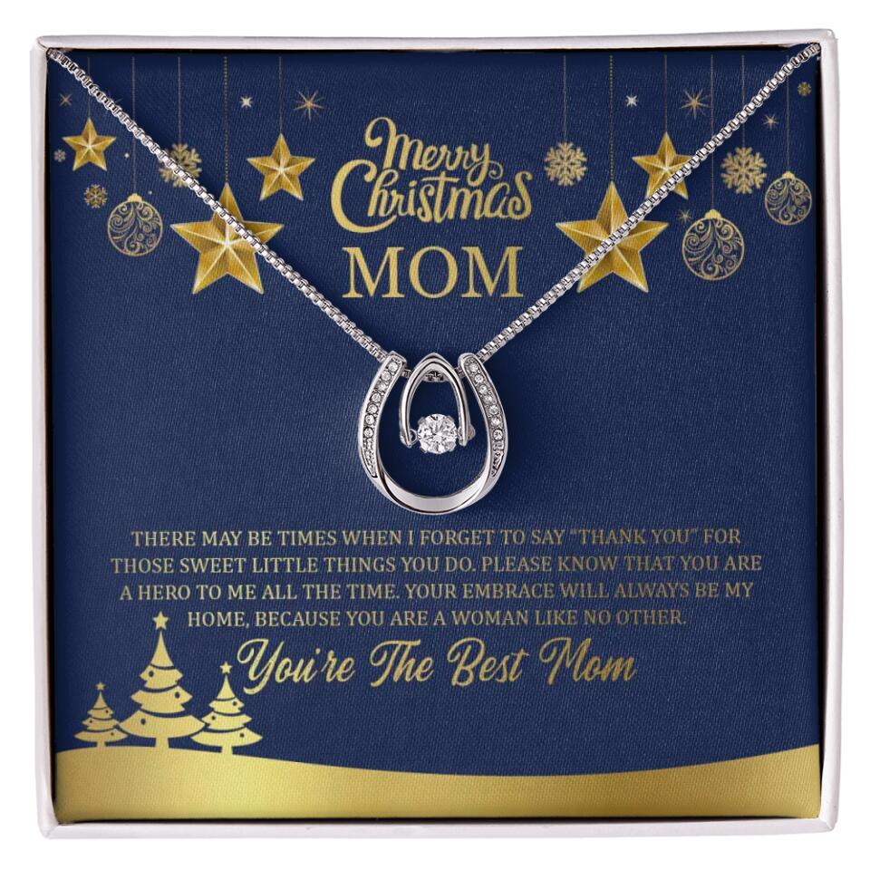 Merry Christmas Mom, You're The Best Mom Necklace - Christmas Gift for Mom - Image 31
