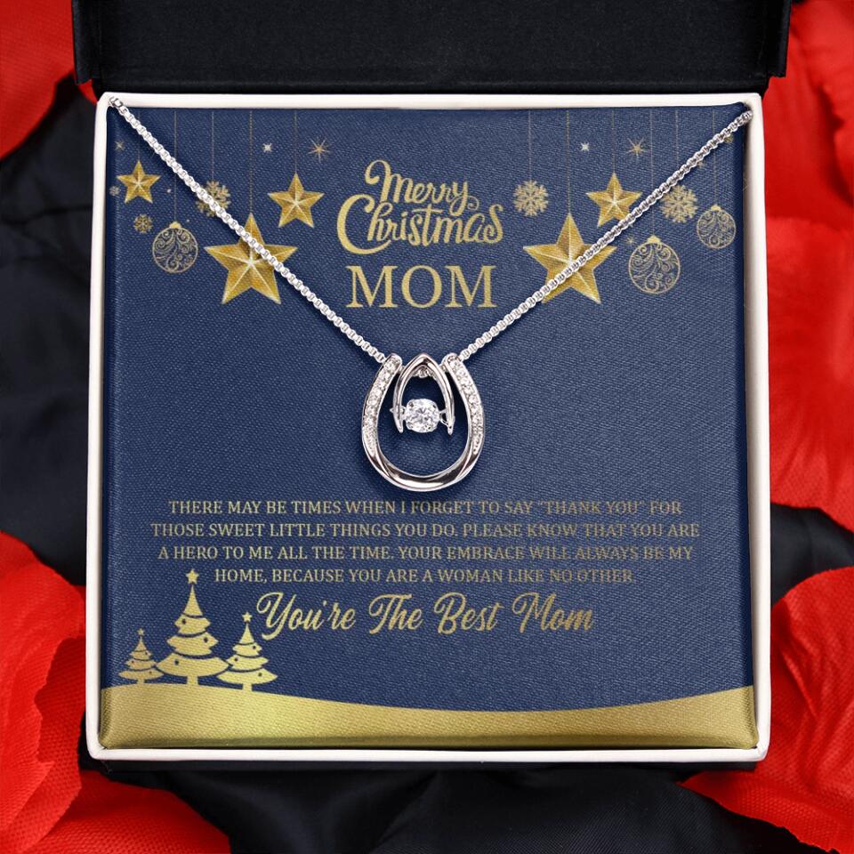 Merry Christmas Mom, You're The Best Mom Necklace - Christmas Gift for Mom - Image 32