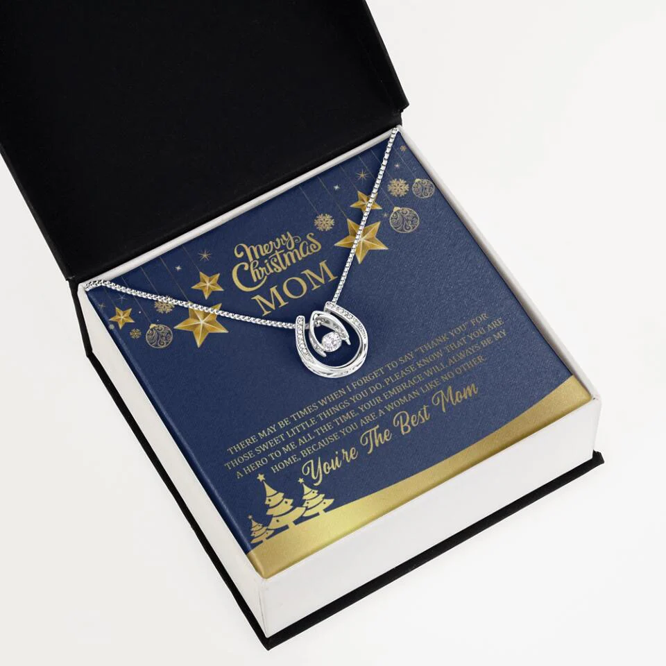 Merry Christmas Mom, You're The Best Mom Necklace - Christmas Gift for Mom - Image 33