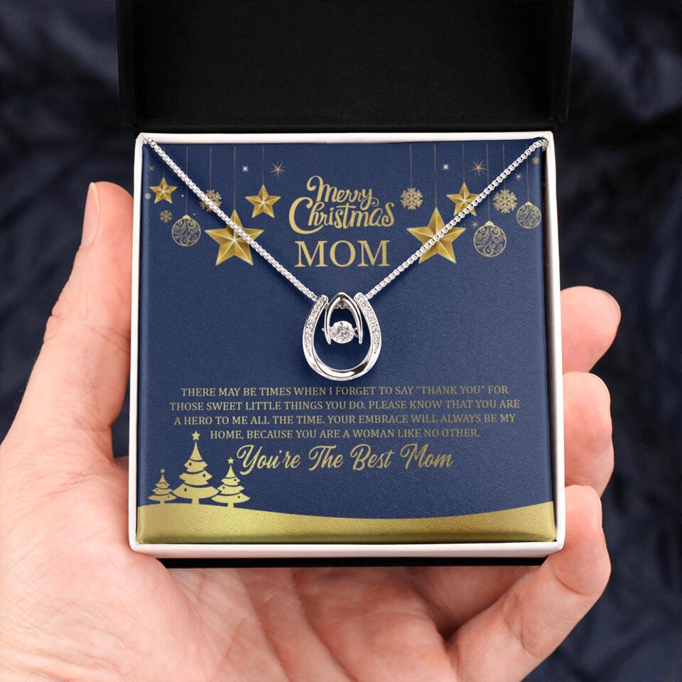 Merry Christmas Mom, You're The Best Mom Necklace - Christmas Gift for Mom - Image 34