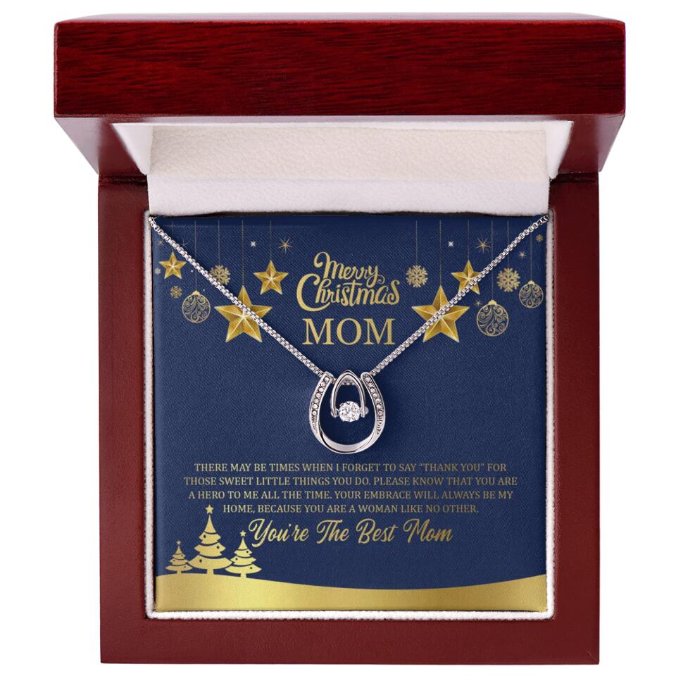 Merry Christmas Mom, You're The Best Mom Necklace - Christmas Gift for Mom - Image 35