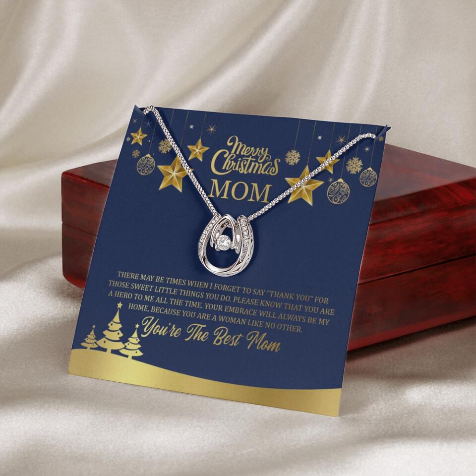 Merry Christmas Mom, You're The Best Mom Necklace - Christmas Gift for Mom - Image 36