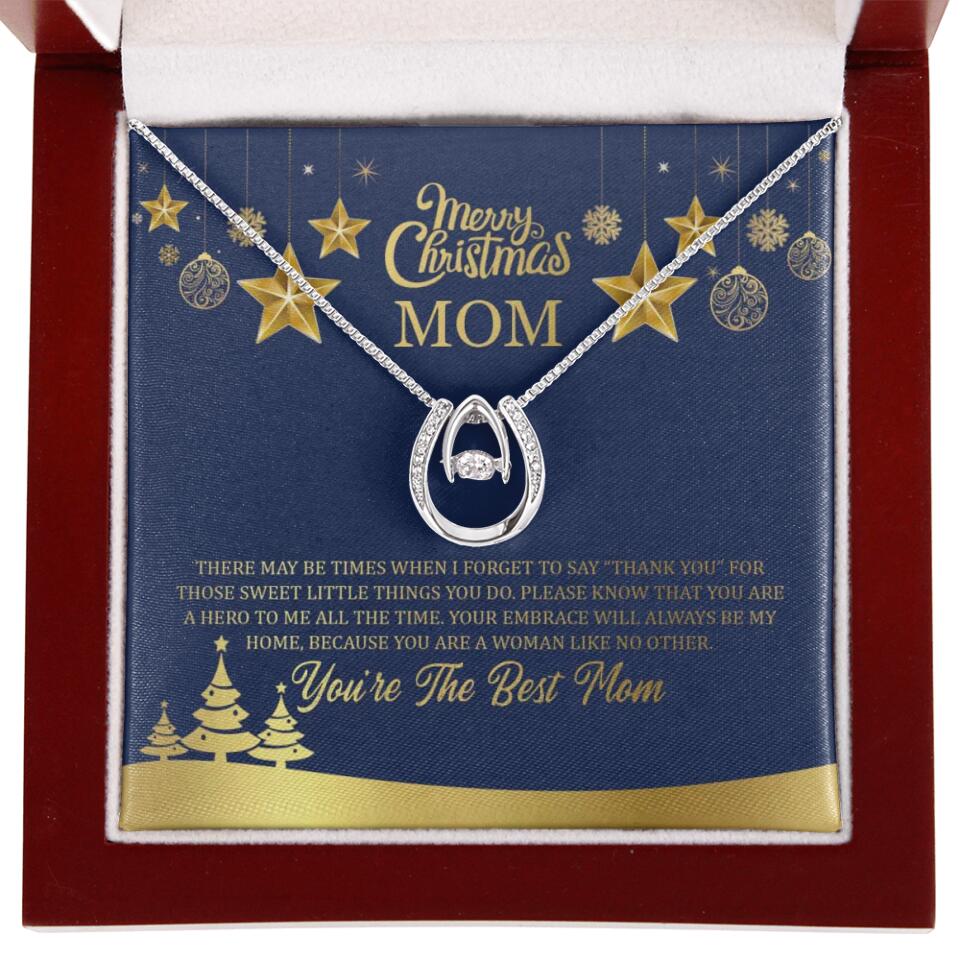 Merry Christmas Mom, You're The Best Mom Necklace - Christmas Gift for Mom - Image 37