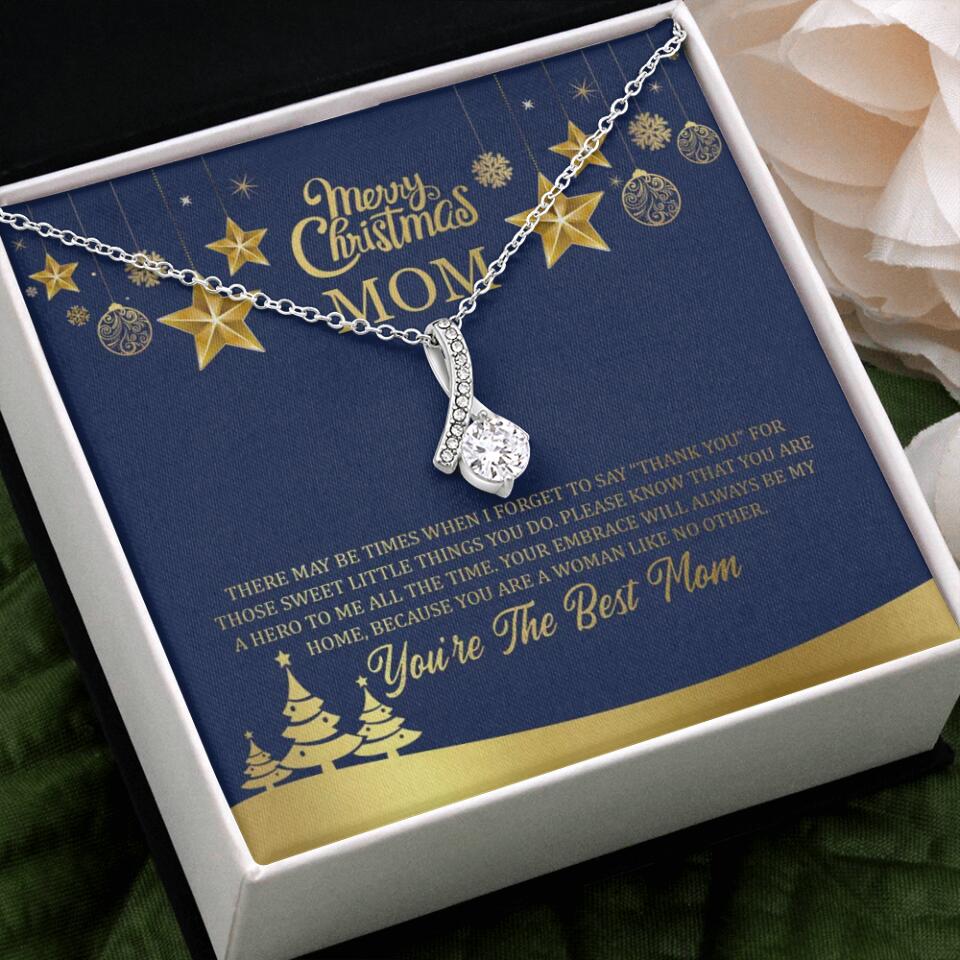 Merry Christmas Mom, You're The Best Mom Necklace - Christmas Gift for Mom - Image 39