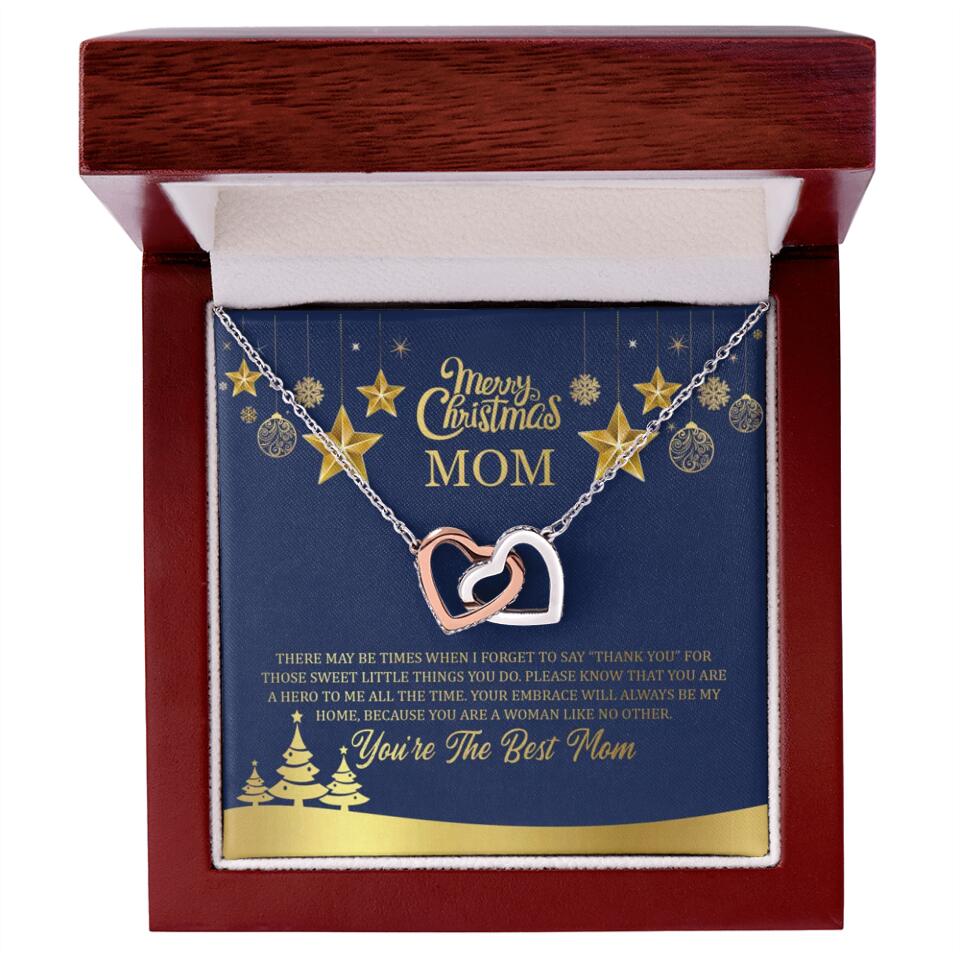 Merry Christmas Mom, You're The Best Mom Necklace - Christmas Gift for Mom - Image 4