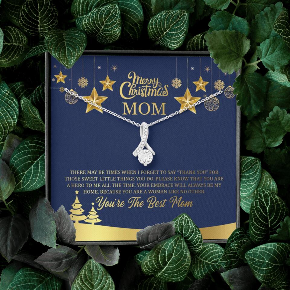 Merry Christmas Mom, You're The Best Mom Necklace - Christmas Gift for Mom - Image 40