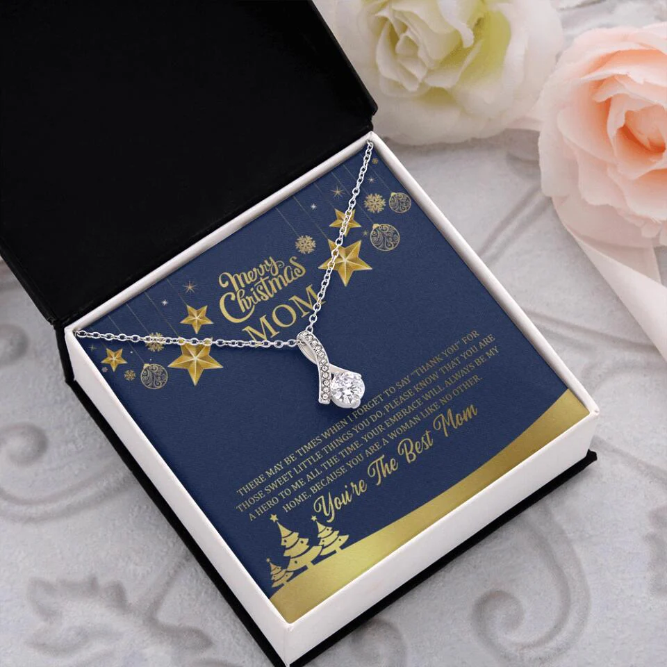 Merry Christmas Mom, You're The Best Mom Necklace - Christmas Gift for Mom - Image 41