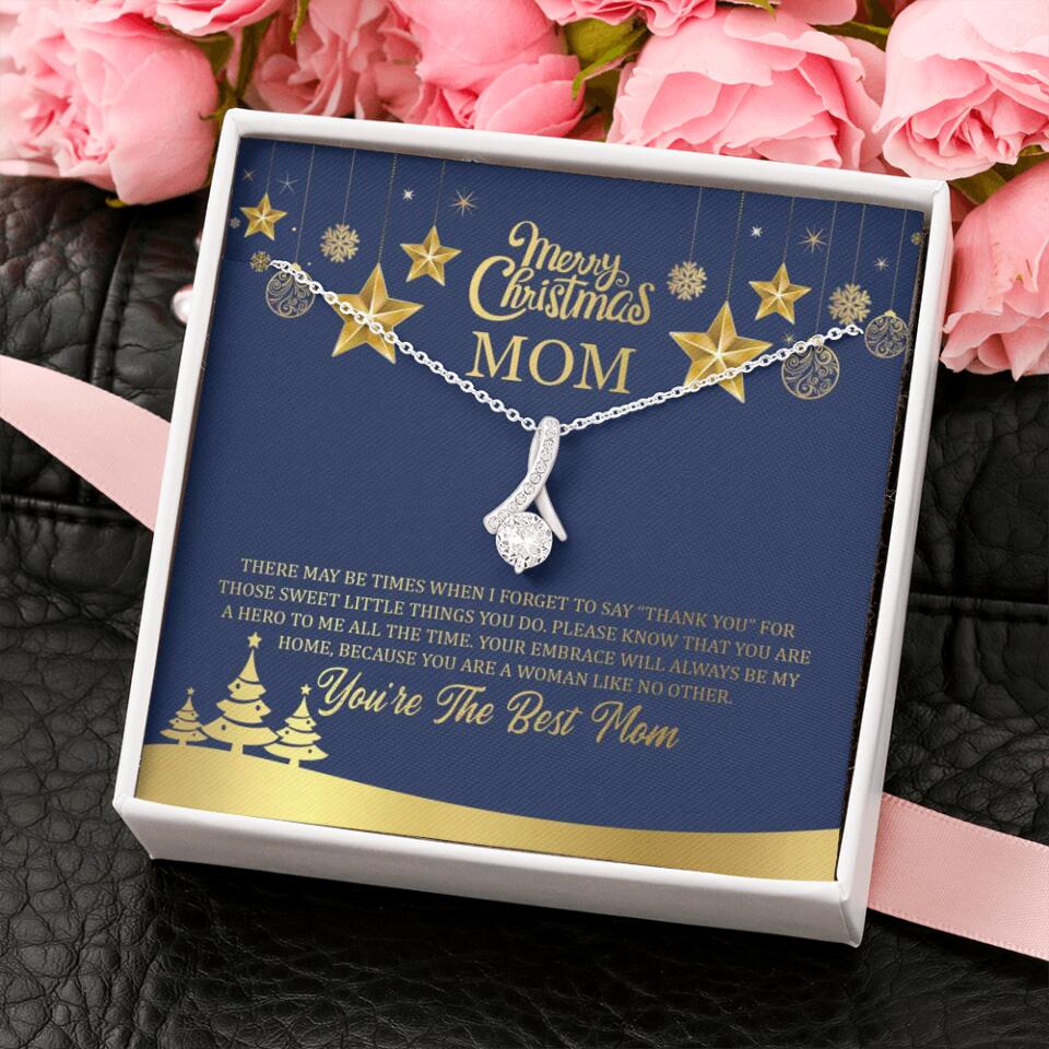 Merry Christmas Mom, You're The Best Mom Necklace - Christmas Gift for Mom - Image 42