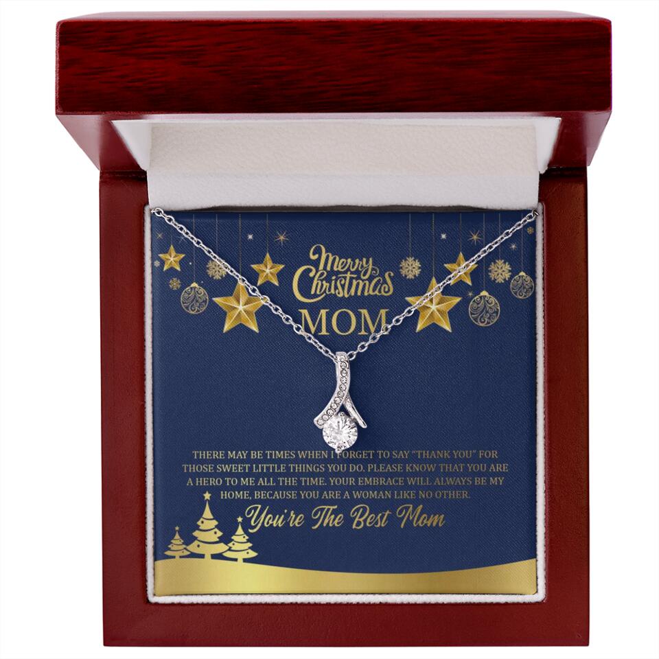Merry Christmas Mom, You're The Best Mom Necklace - Christmas Gift for Mom - Image 43
