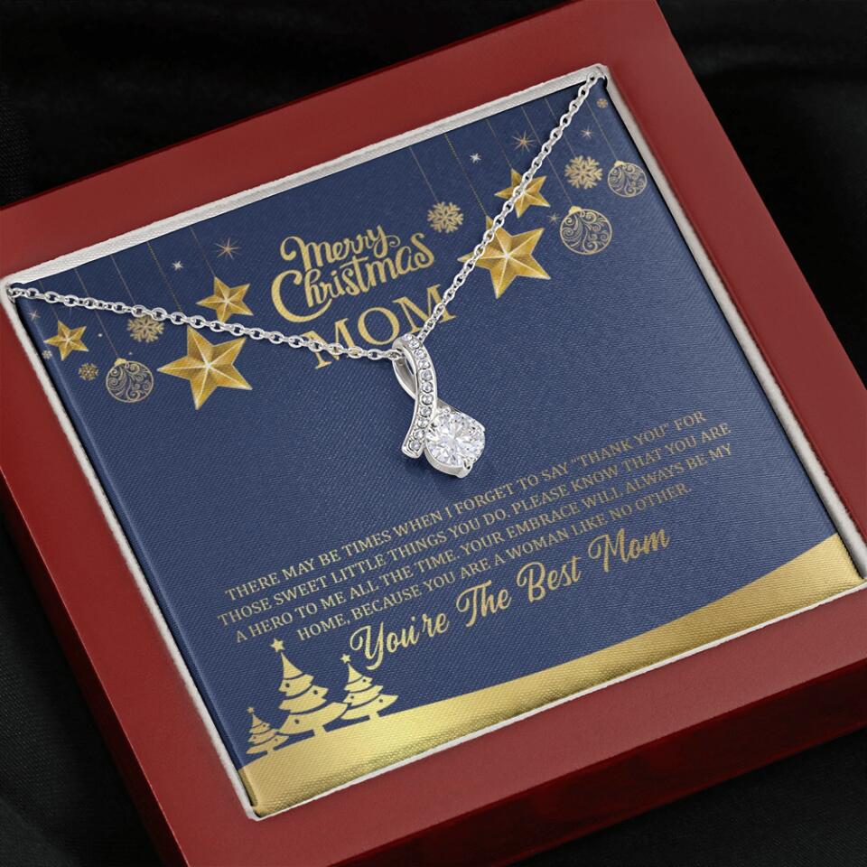 Merry Christmas Mom, You're The Best Mom Necklace - Christmas Gift for Mom - Image 44