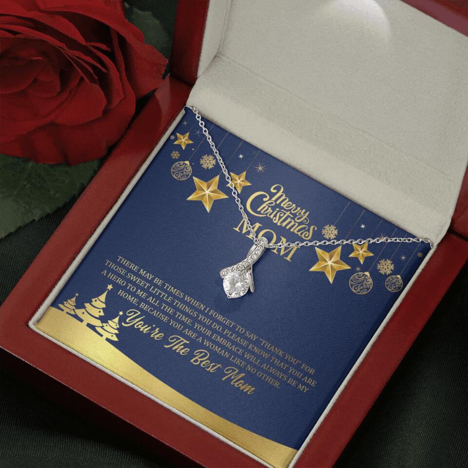 Merry Christmas Mom, You're The Best Mom Necklace - Christmas Gift for Mom - Image 46