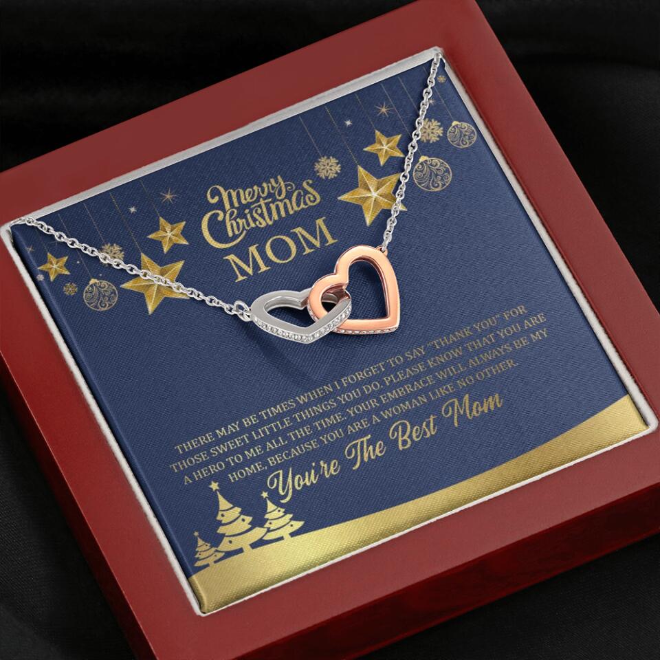 Merry Christmas Mom, You're The Best Mom Necklace - Christmas Gift for Mom - Image 5