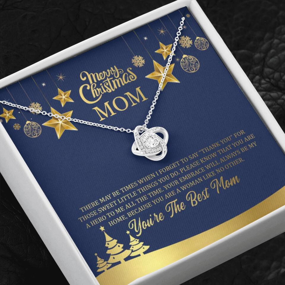 Merry Christmas Mom, You're The Best Mom Necklace - Christmas Gift for Mom - Image 7