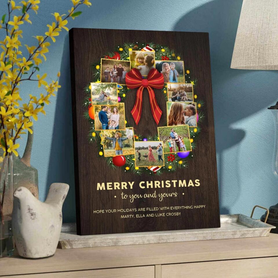 Merry Christmas To You And Yours Custom Canvas Poster Christmas Gifts - Image 2