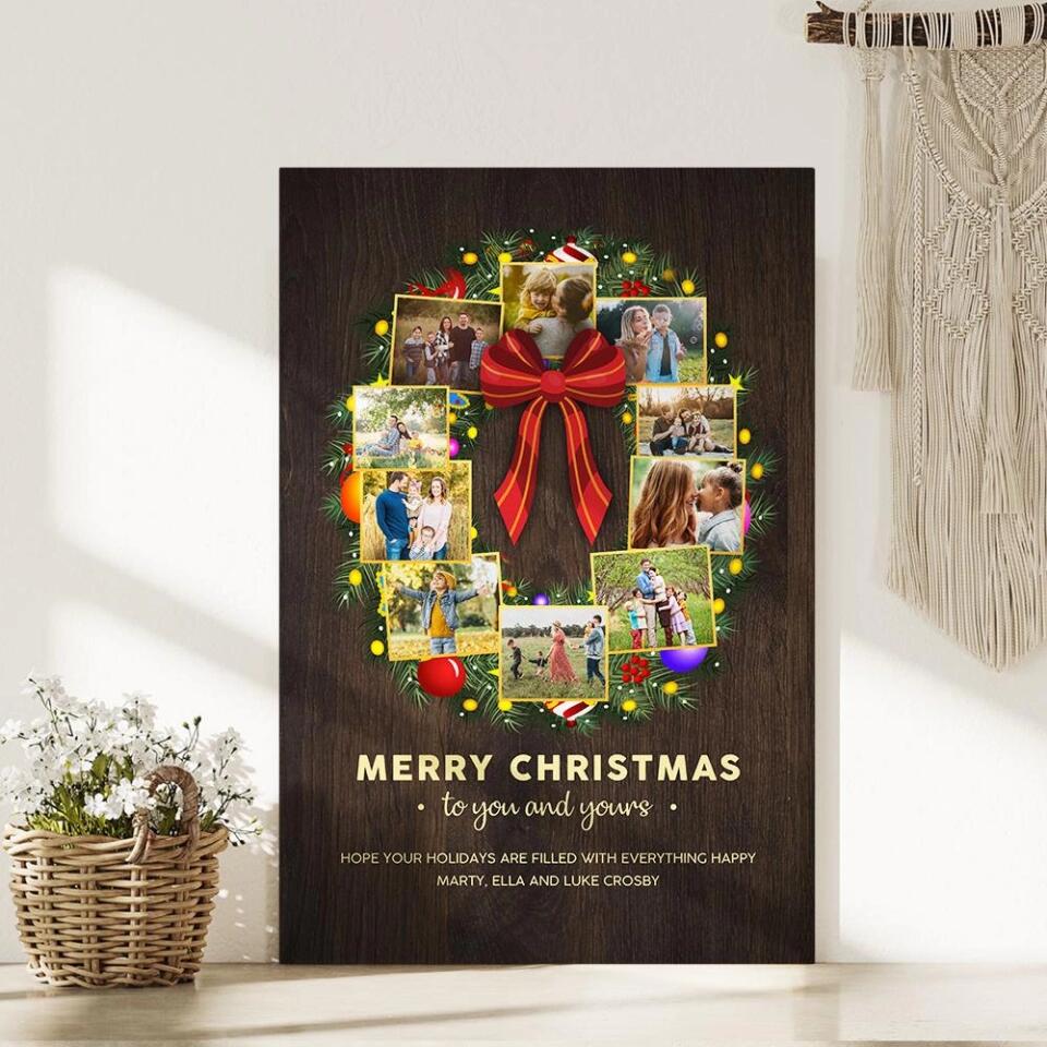 Merry Christmas To You And Yours Custom Canvas Poster Christmas Gifts - Image 6