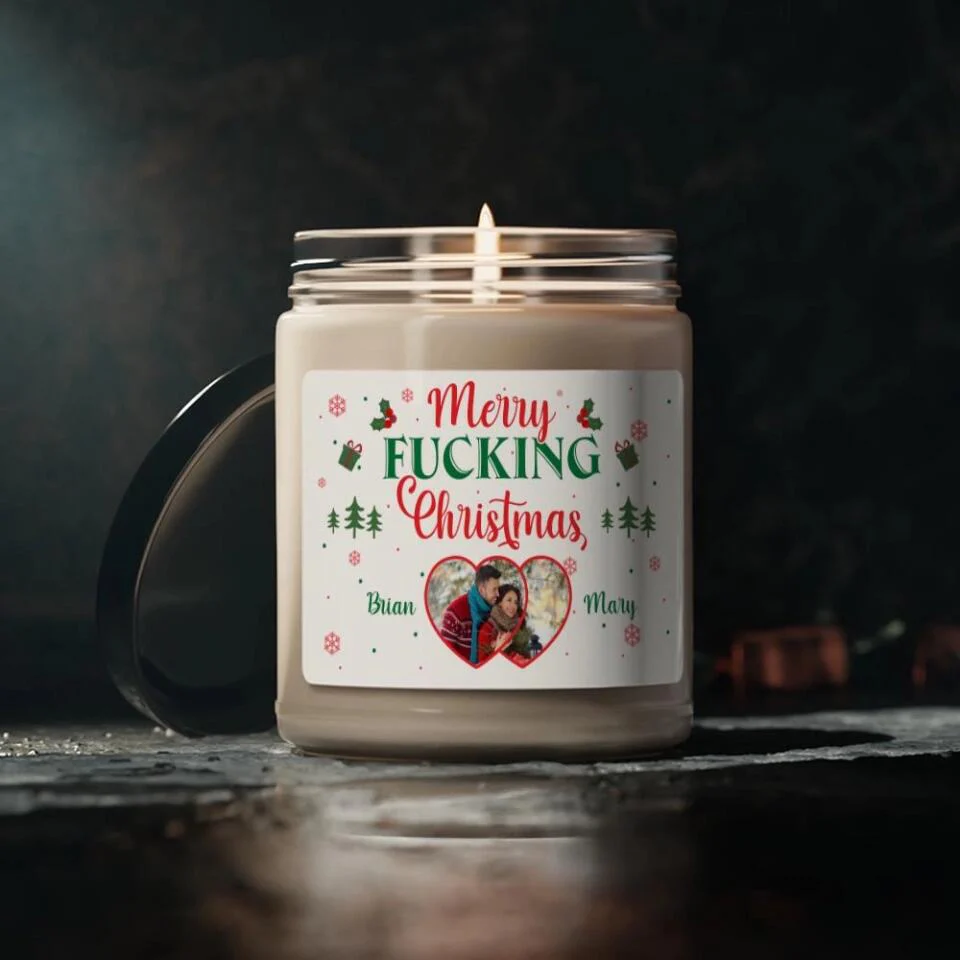 Merry Fucking Christmas Personalized Scented Candle - Image 5