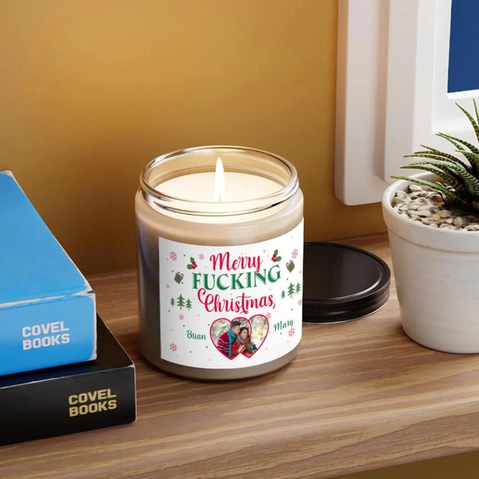 Merry Fucking Christmas Personalized Scented Candle - Image 6