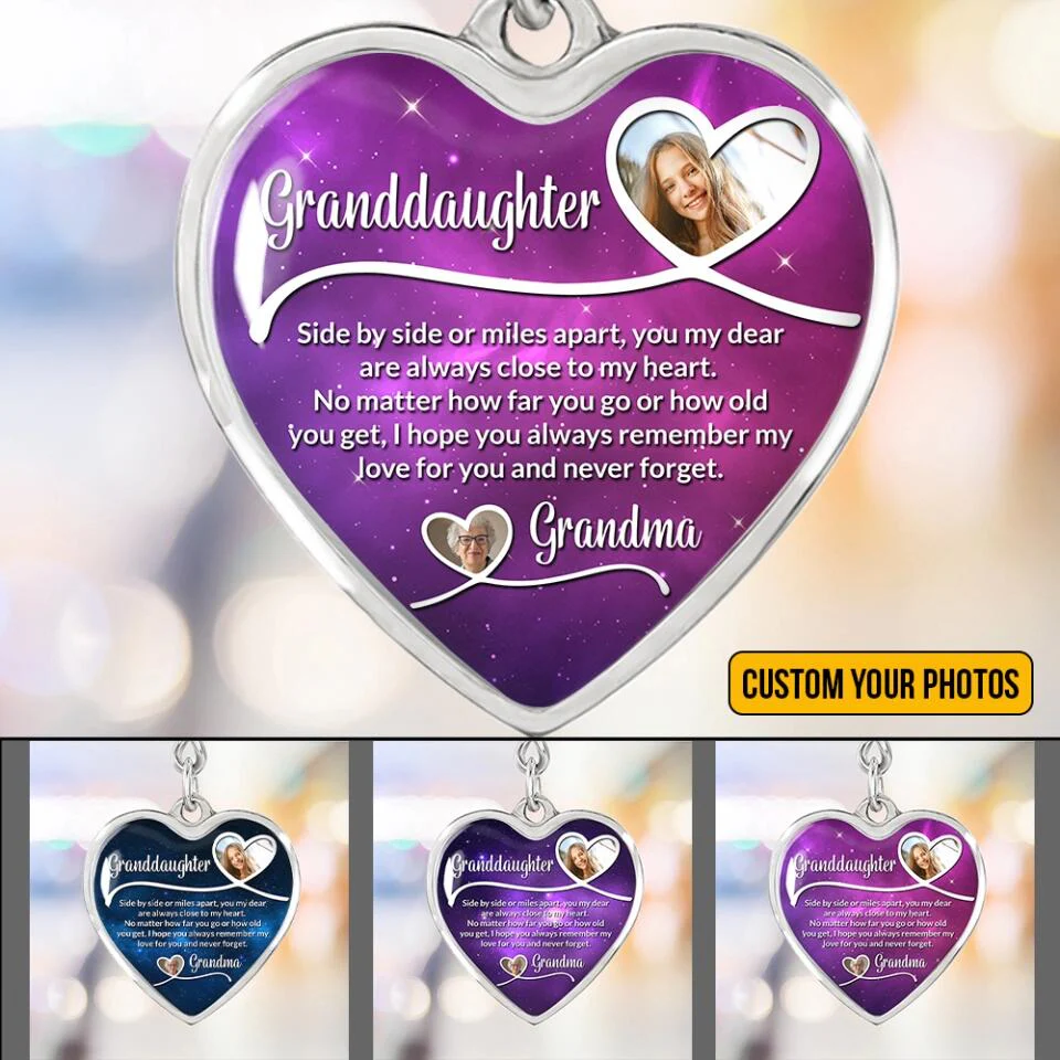 Message From Grandma To Granddaughter Galaxy Style Custom Necklace Keychain Birthday Gift - Image 6