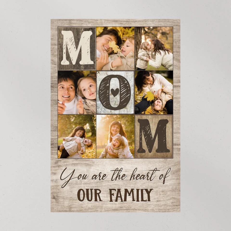 Mom Dad You Are The Heart Of Our Family - Custom Canvas Poster Birthday Gift For Parents - Image 10
