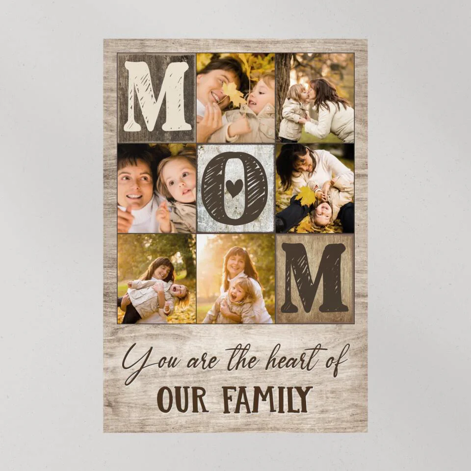 Mom Dad You Are The Heart Of Our Family - Custom Canvas Poster Birthday Gift For Parents - Image 11