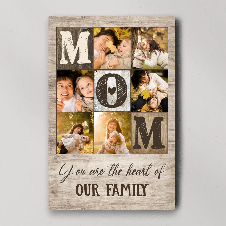 Mom Dad You Are The Heart Of Our Family - Custom Canvas Poster Birthday Gift For Parents - Image 3