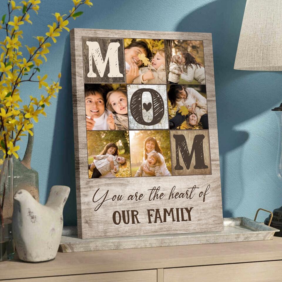 Mom Dad You Are The Heart Of Our Family - Custom Canvas Poster Birthday Gift For Parents - Image 5