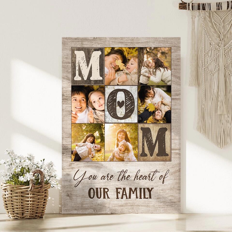 Mom Dad You Are The Heart Of Our Family - Custom Canvas Poster Birthday Gift For Parents - Image 6