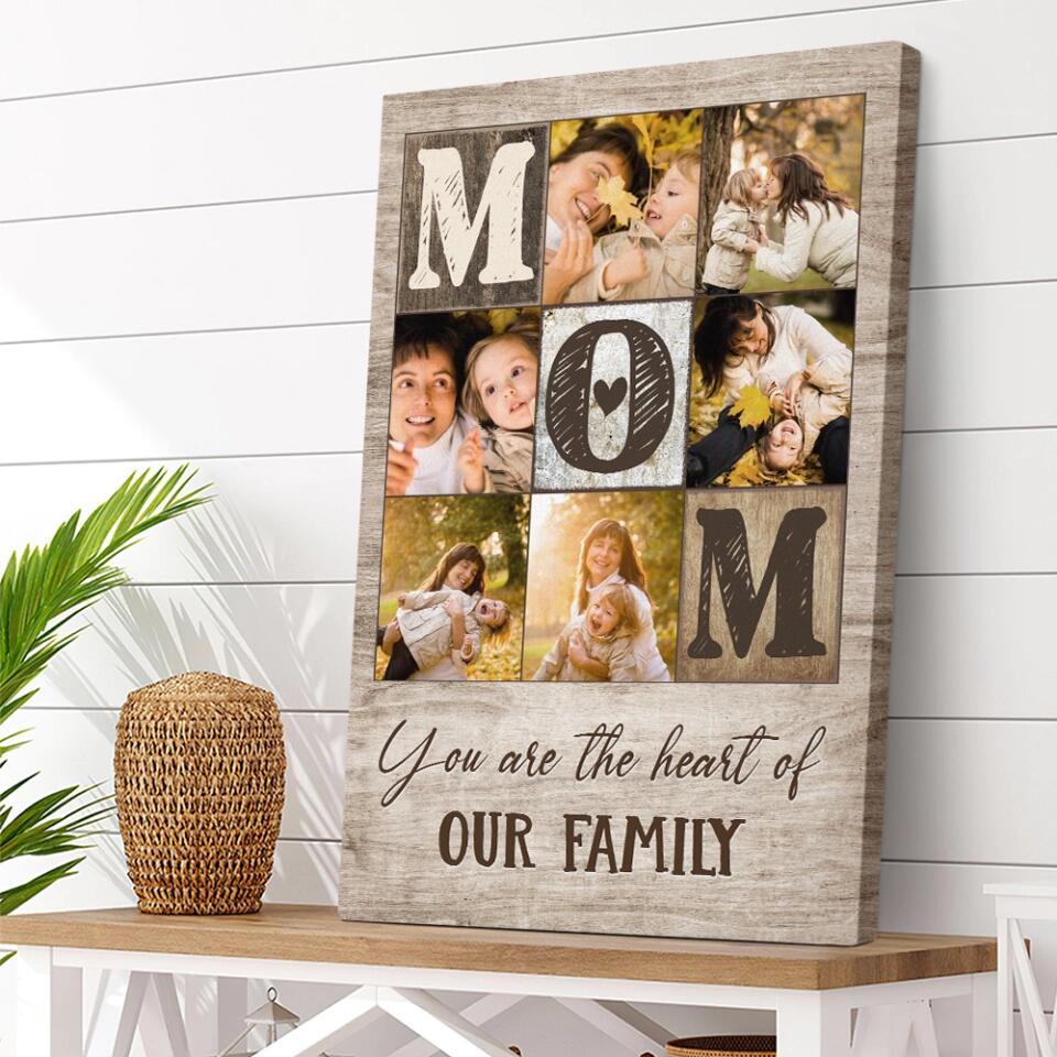 Mom Dad You Are The Heart Of Our Family - Custom Canvas Poster Birthday Gift For Parents - Image 7
