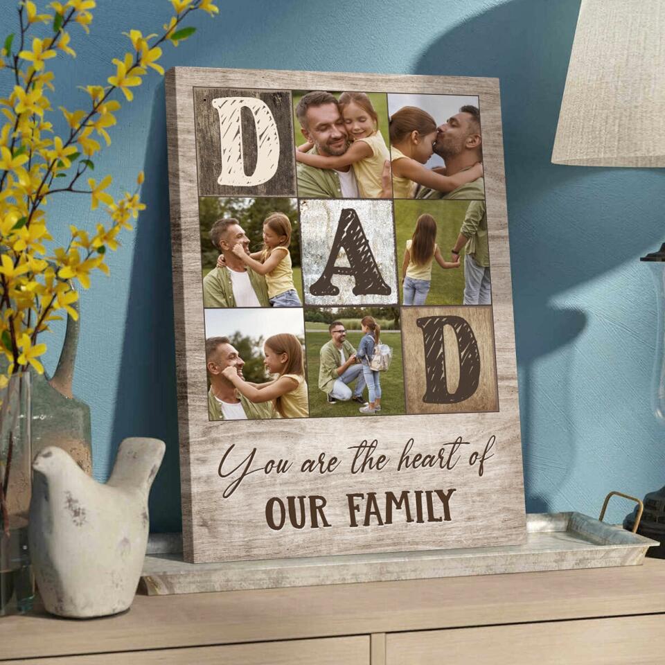 Mom Dad You Are The Heart Of Our Family - Custom Canvas Poster Birthday Gift For Parents - Image 8