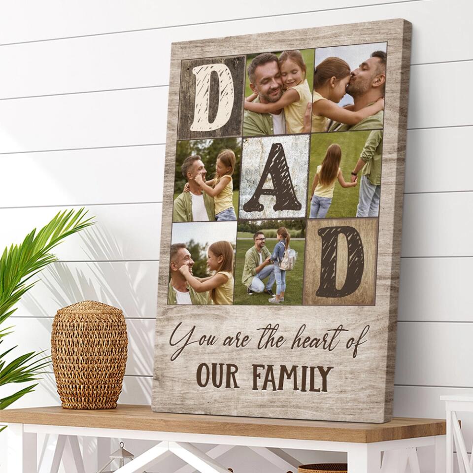 Mom Dad You Are The Heart Of Our Family - Custom Canvas Poster Birthday Gift For Parents - Image 9