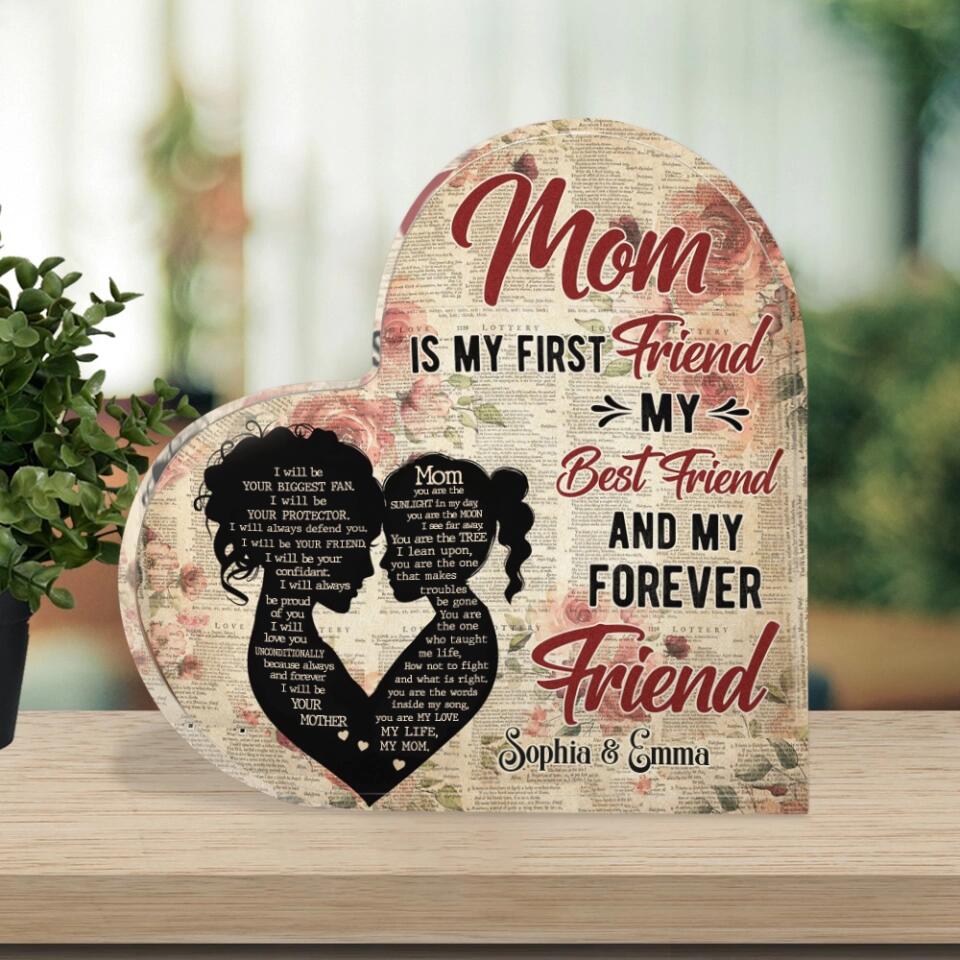Mom Is My Best Friend Custom Acrylic Plaque Best Birthday Gift for Mom - Image 3