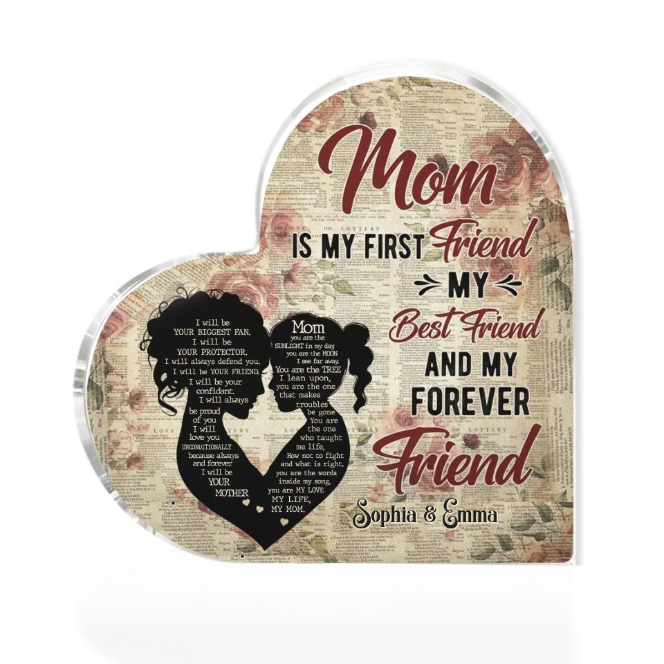 Mom Is My Best Friend Custom Acrylic Plaque Best Birthday Gift for Mom - Image 4