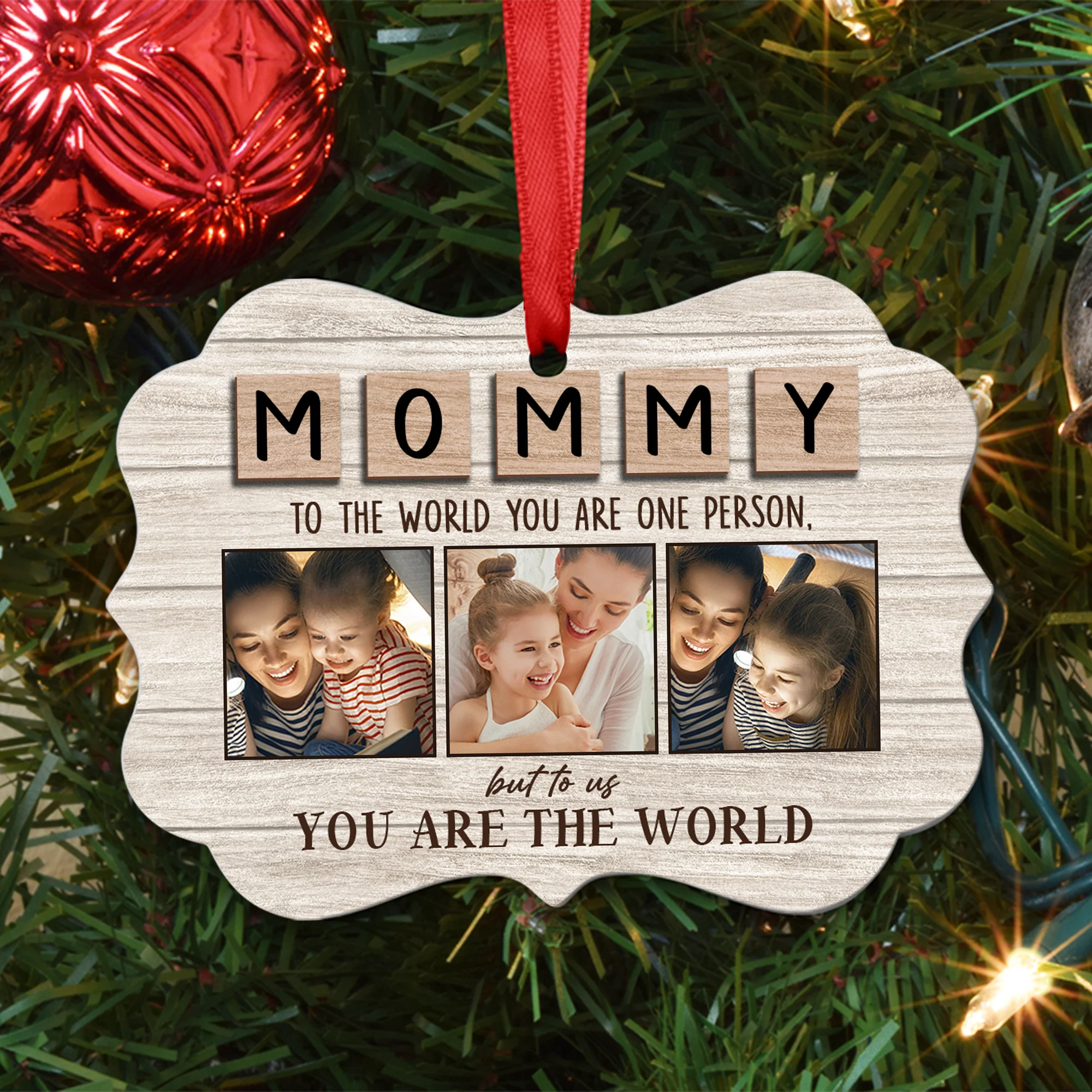 Mom You Are Our World Personalized Ornament - Image 10