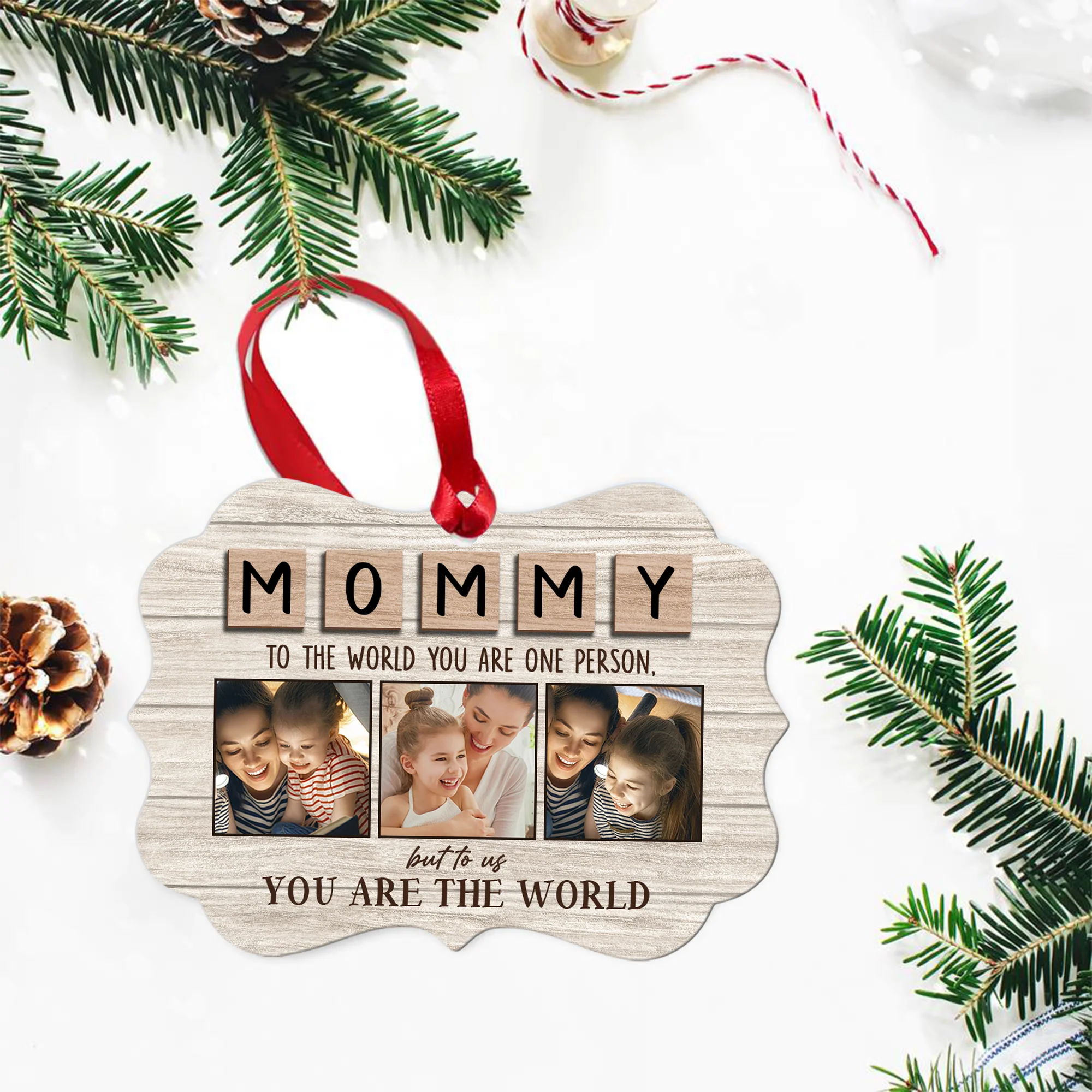 Mom You Are Our World Personalized Ornament - Image 11