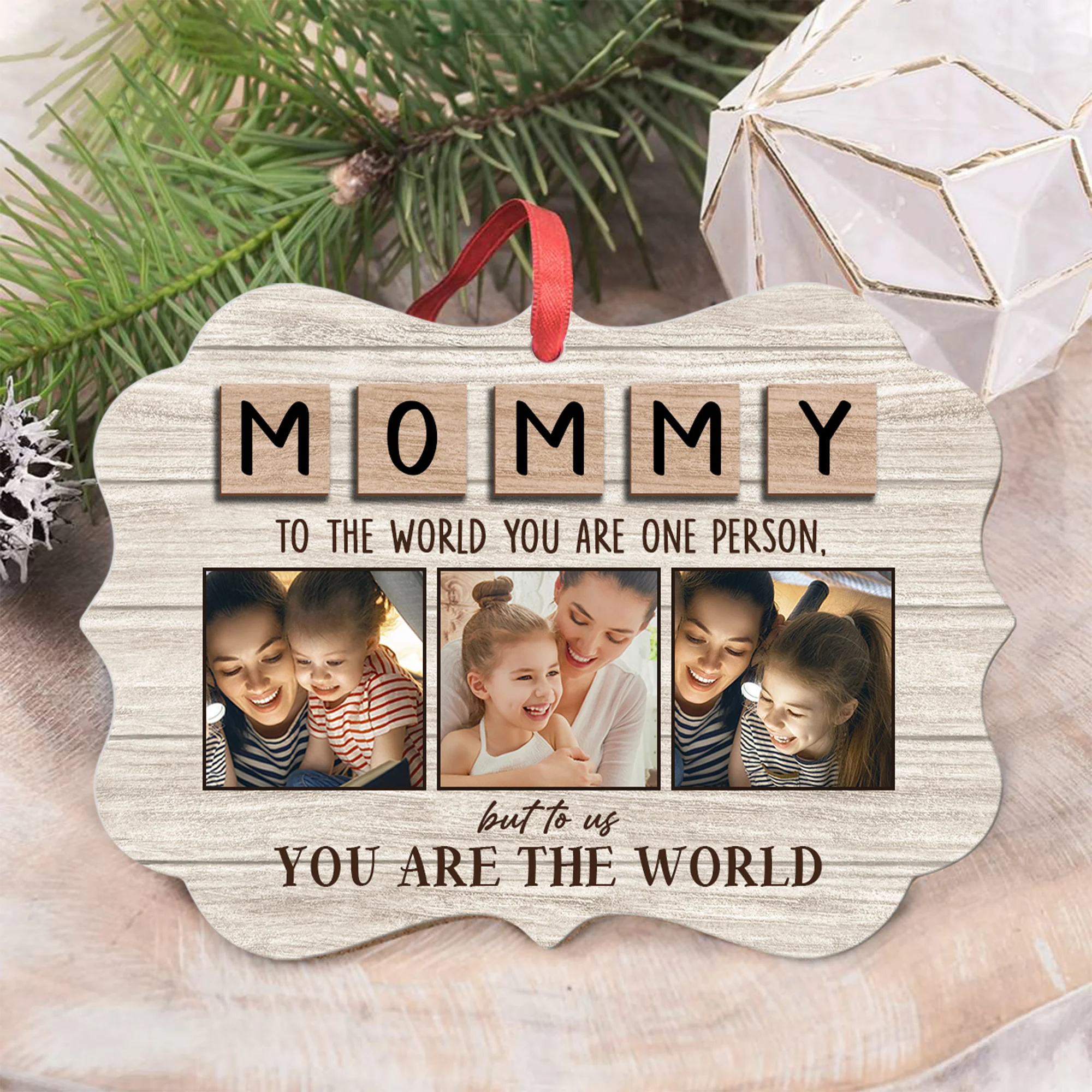 Mom You Are Our World Personalized Ornament - Image 12
