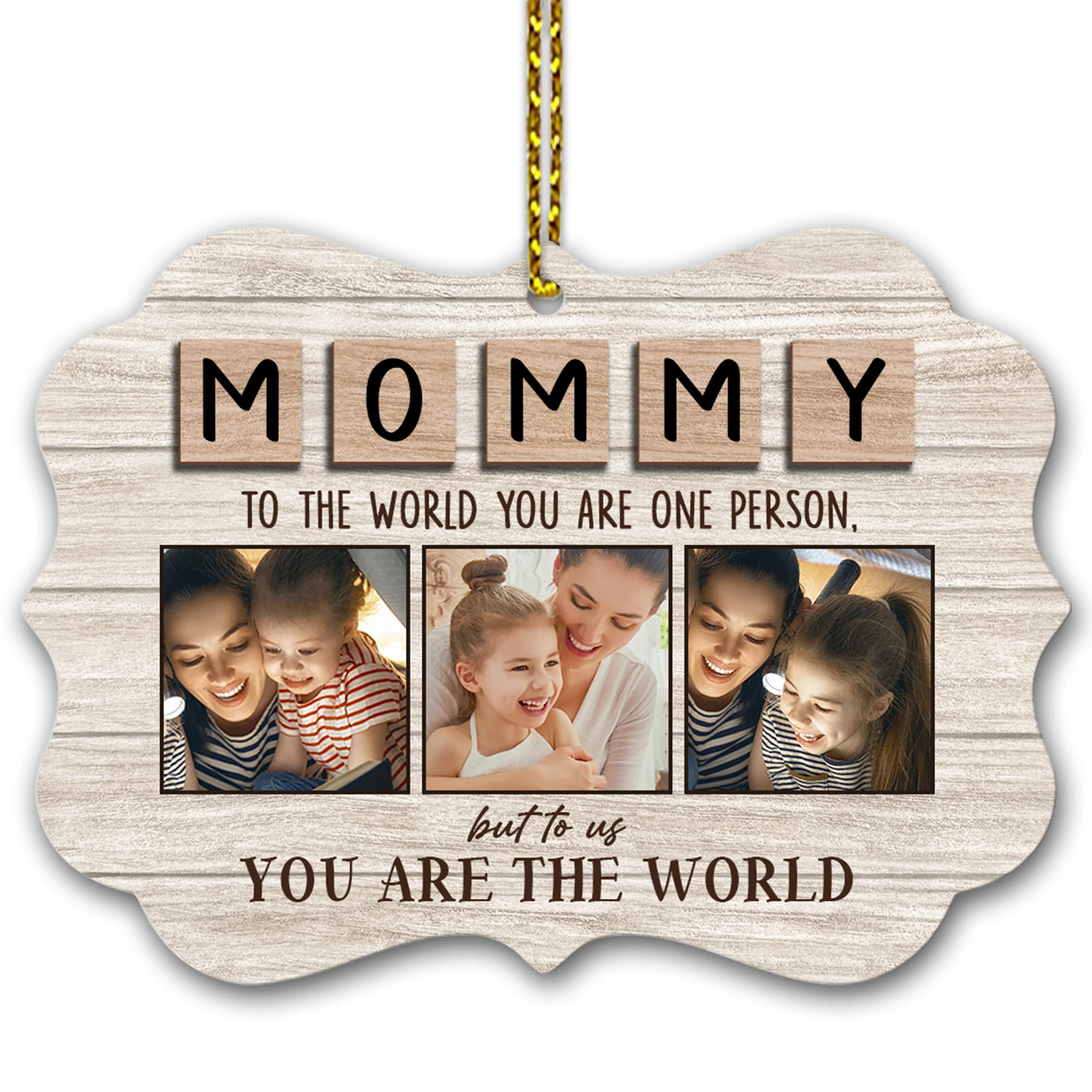 Mom You Are Our World Personalized Ornament - Image 3
