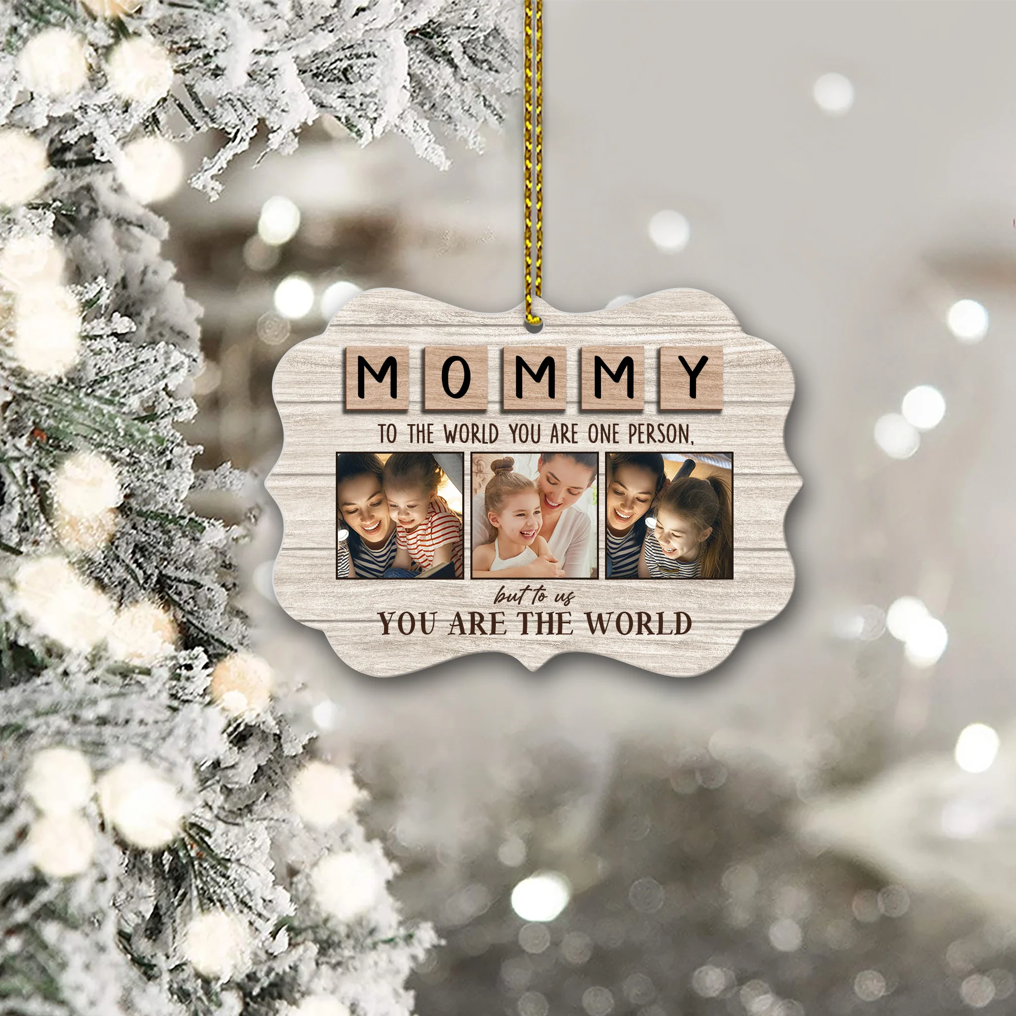 Mom You Are Our World Personalized Ornament - Image 4