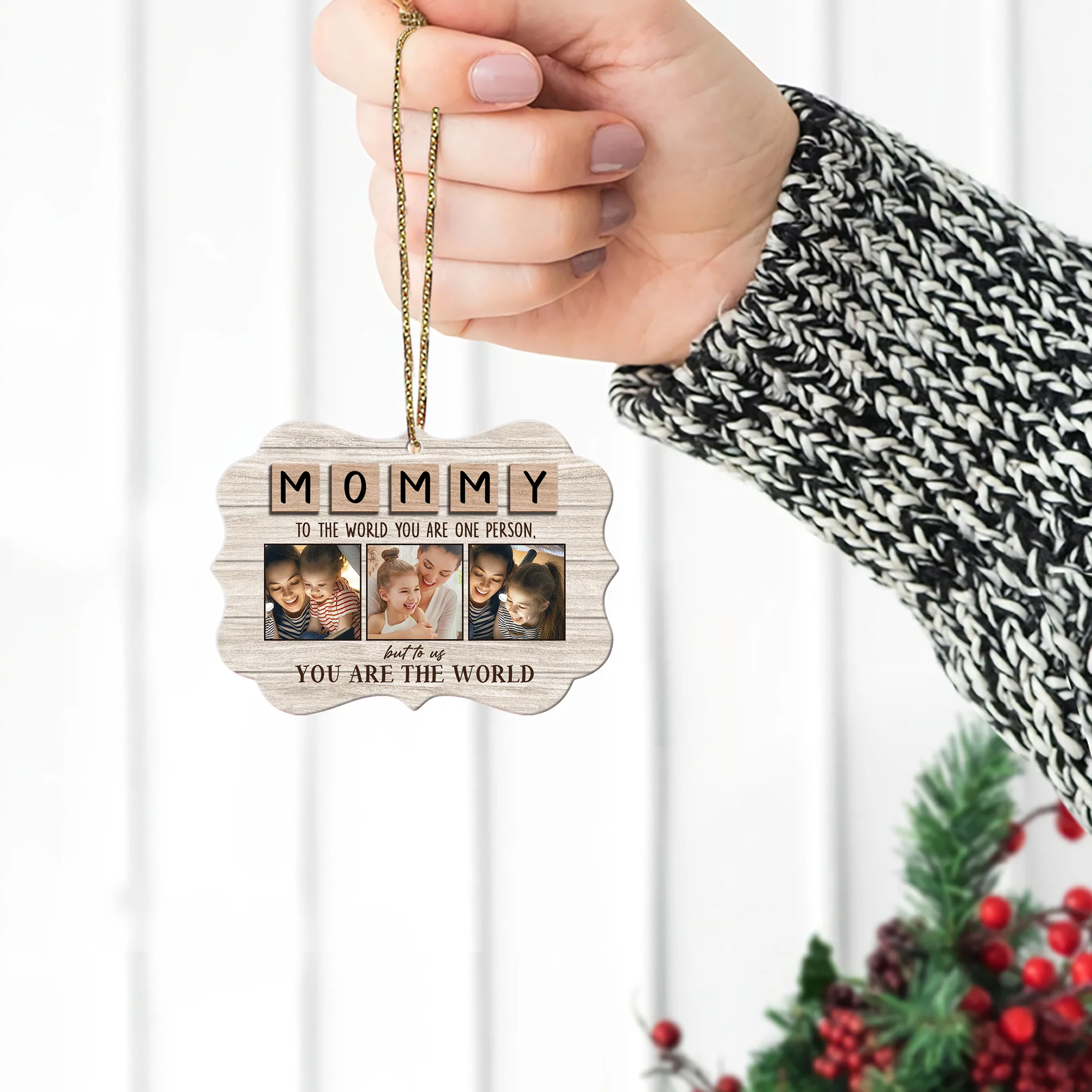 Mom You Are Our World Personalized Ornament - Image 7