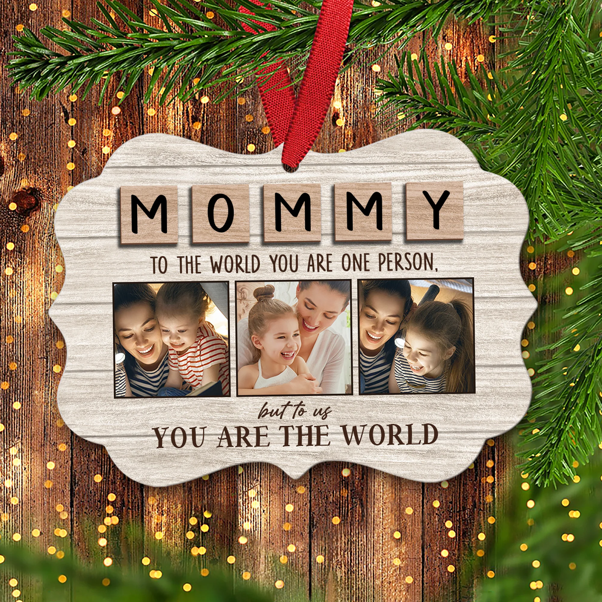 Mom You Are Our World Personalized Ornament - Image 9