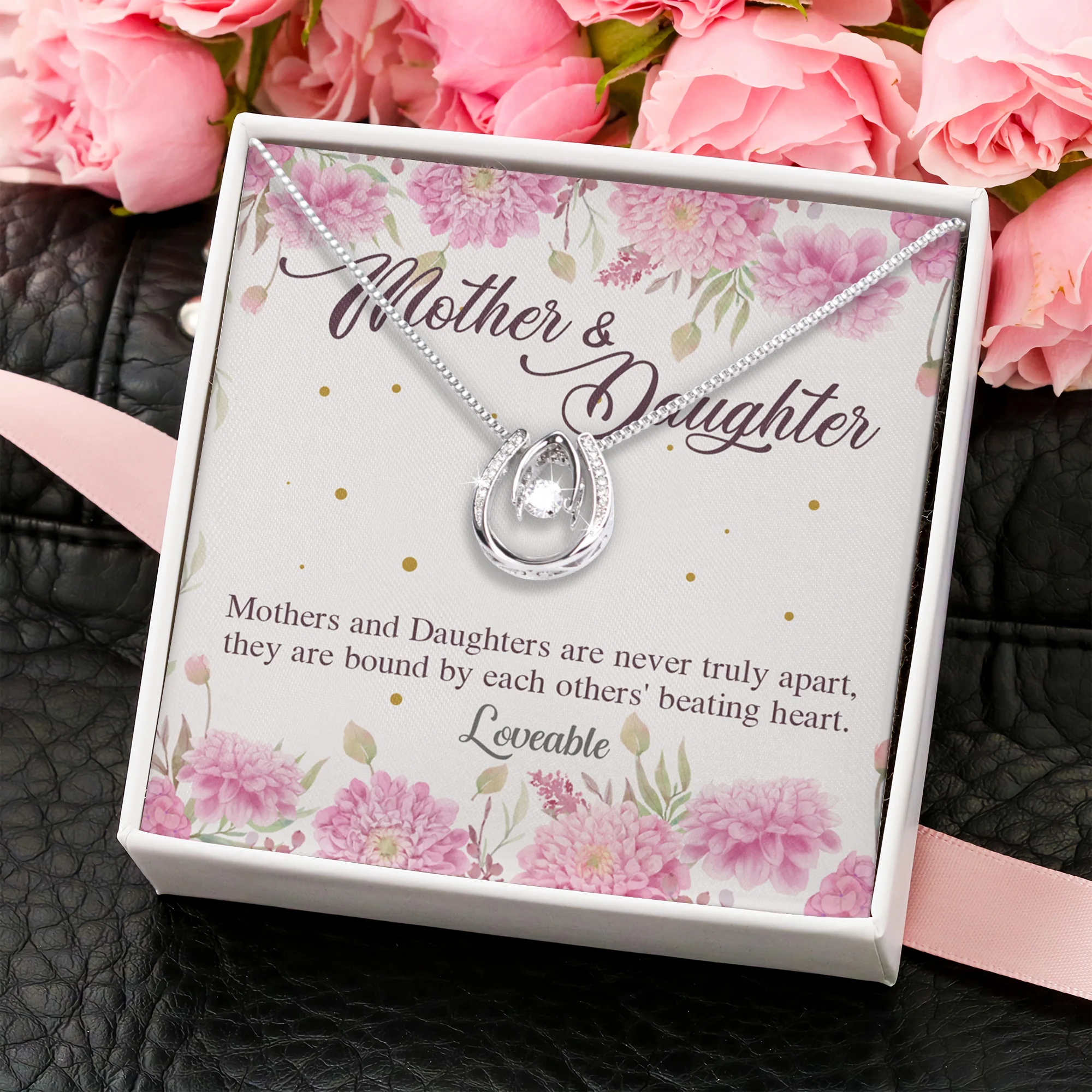 Mother And Daughter Are Never Truly Apart - White Gold Necklace - Mother And Daughter Gift - Image 3