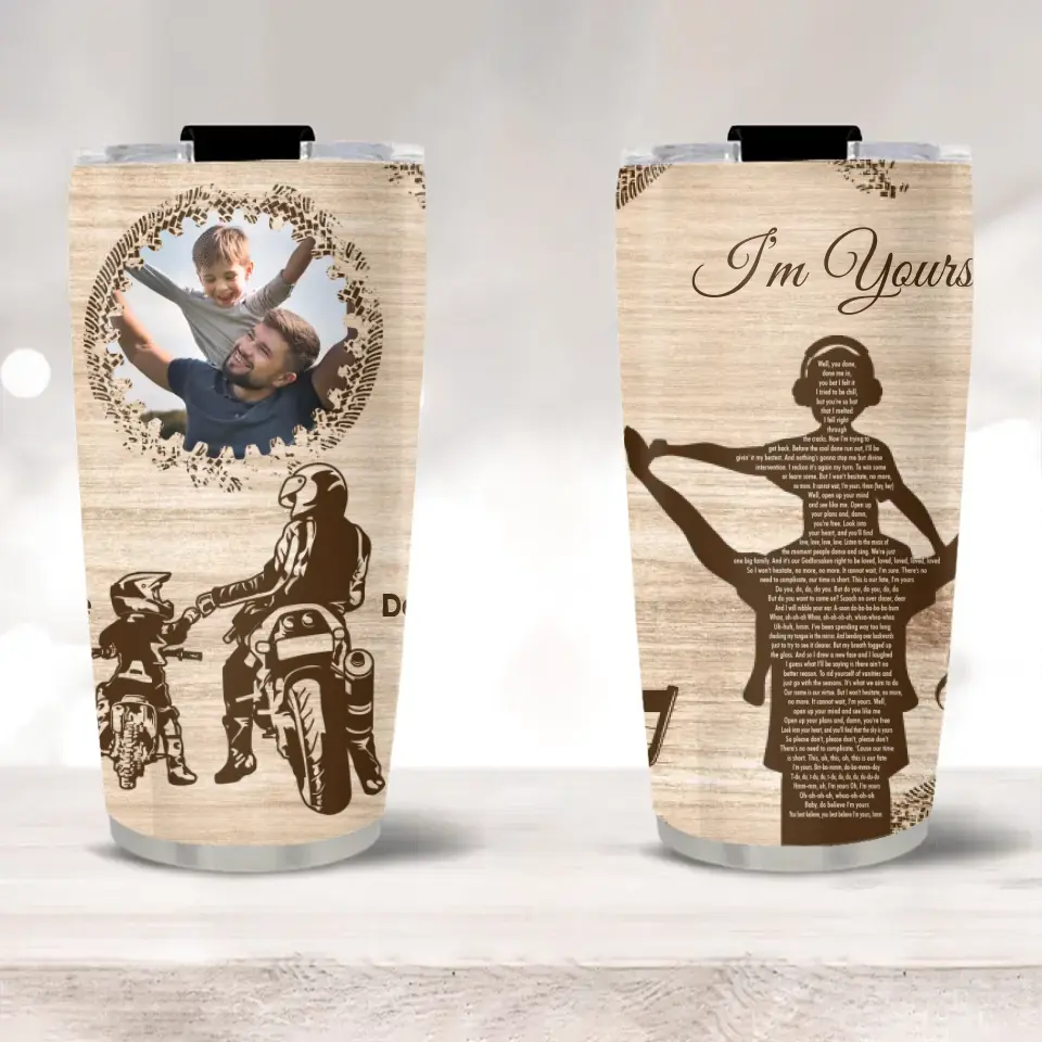 Motorcycle For Dad And Son Personalized Tumbler - Image 7
