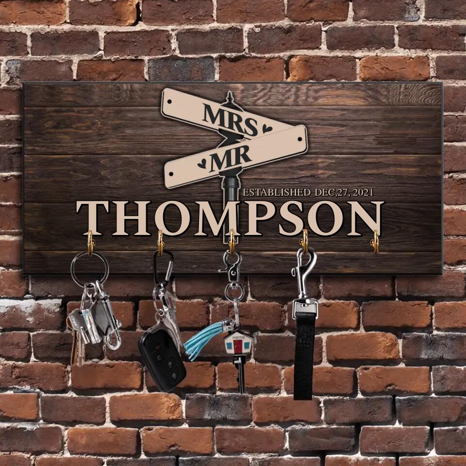 Mr And Mrs Custom Key Holder Anniversary Gifts For Couple - Image 4