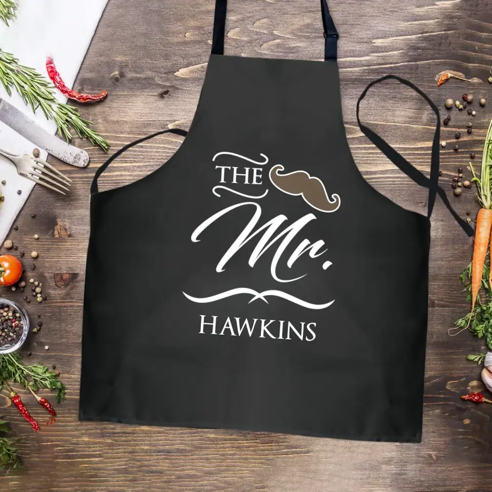 Mr and Mrs Personalized Apron For Couple - Image 3