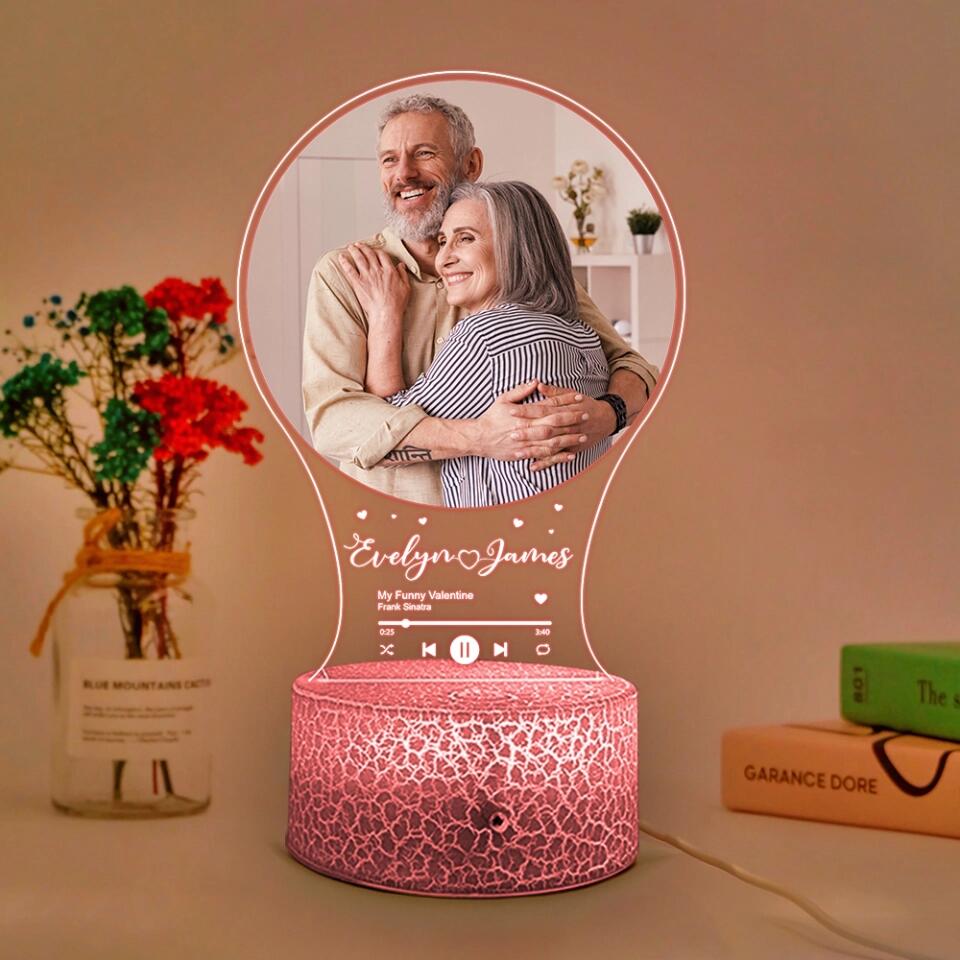 Personalized Valentine Gifts - Music Lovers Personalized 3D Led Light Gift for Couple - Image 9