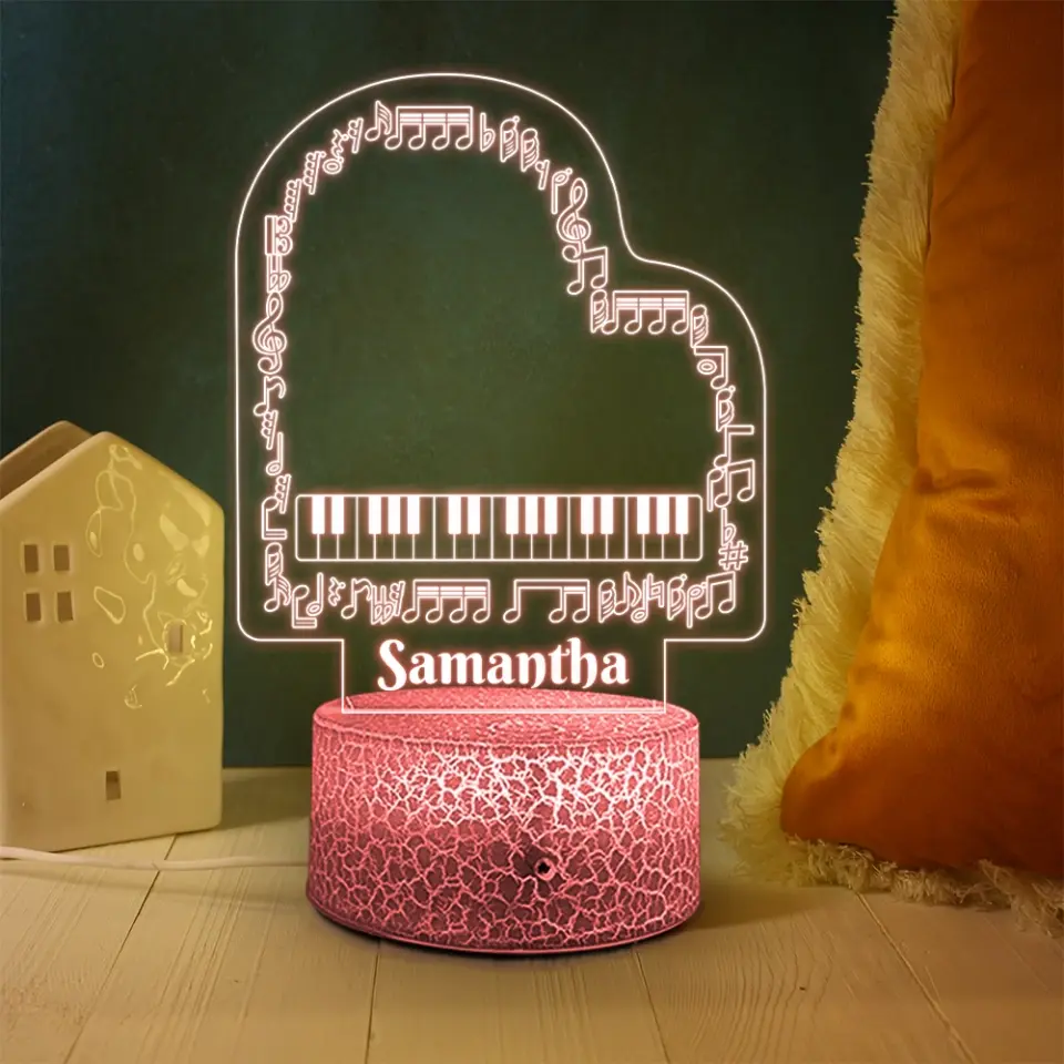 Music Notes Piano - Personalized Acrylic Plaque - Anniversary Gift For Pianists - Image 4