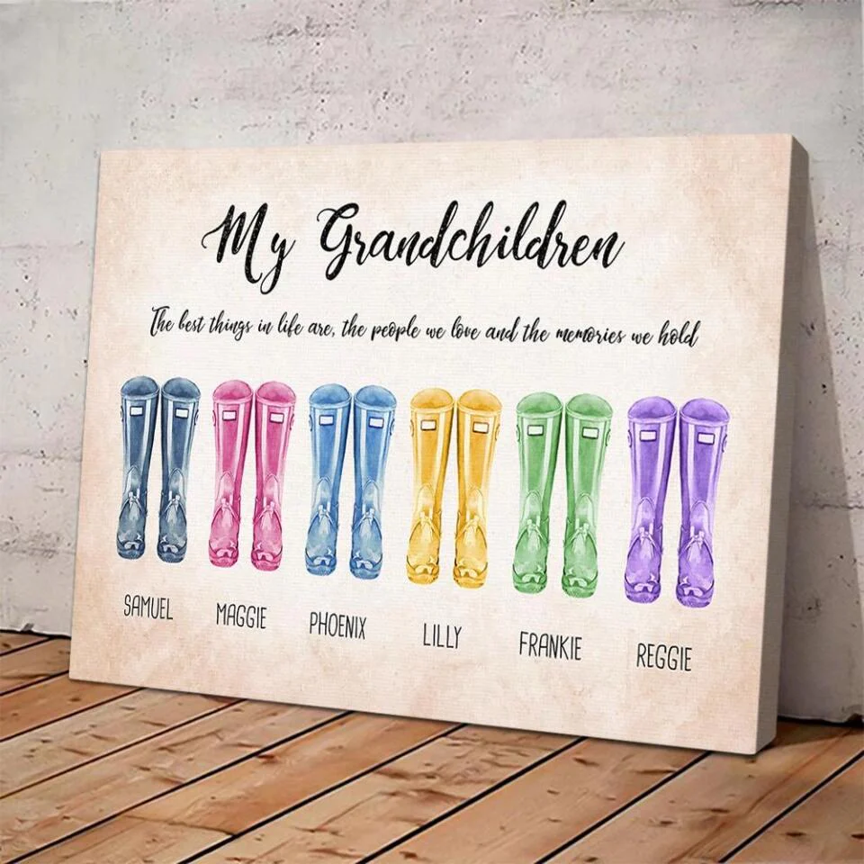 My Grandchildren The Best Thing In Life Custom Canvas Poster Gift For Grandparents - Image 11