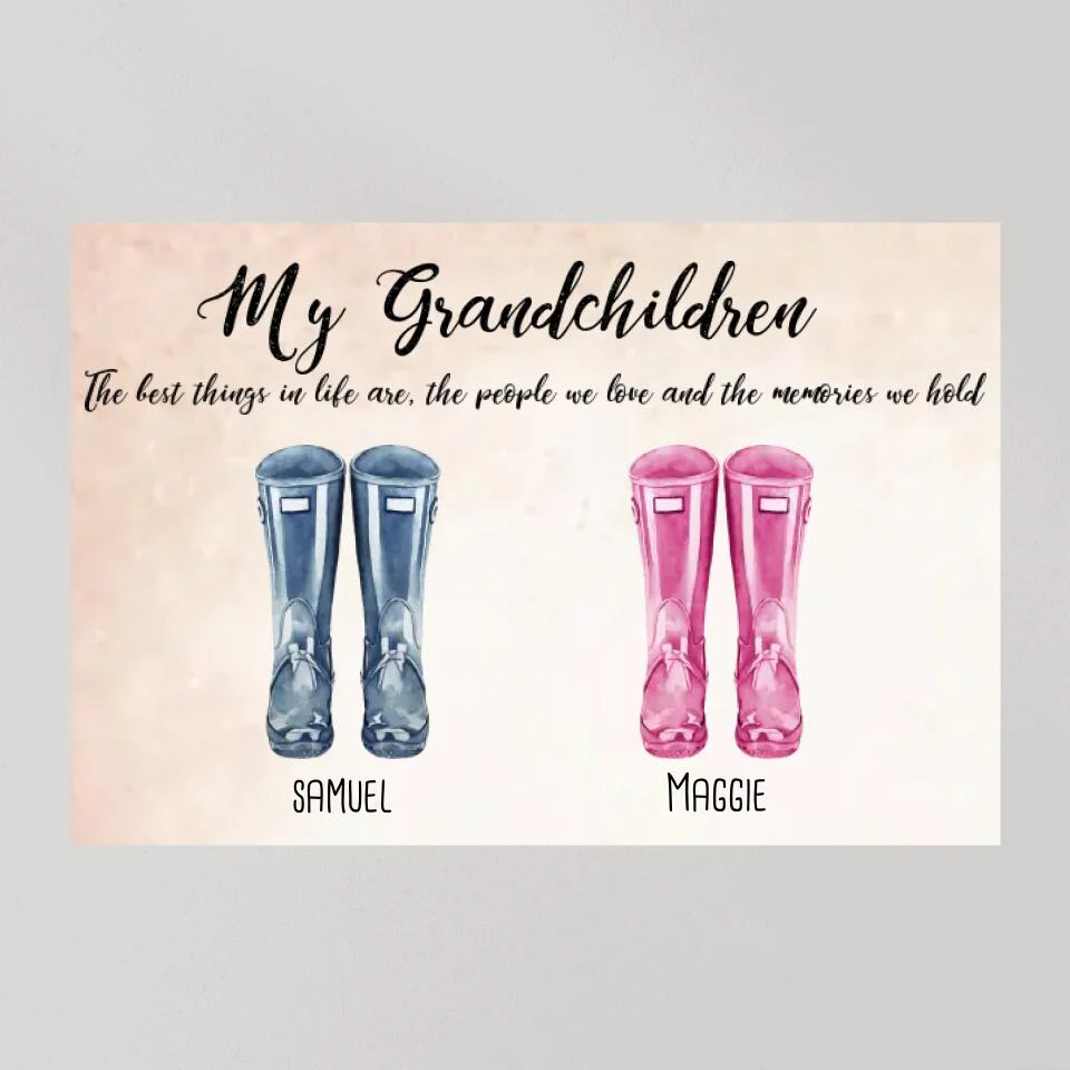 My Grandchildren The Best Thing In Life Custom Canvas Poster Gift For Grandparents - Image 2
