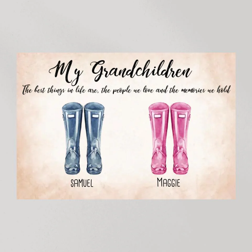 My Grandchildren The Best Thing In Life Custom Canvas Poster Gift For Grandparents - Image 3